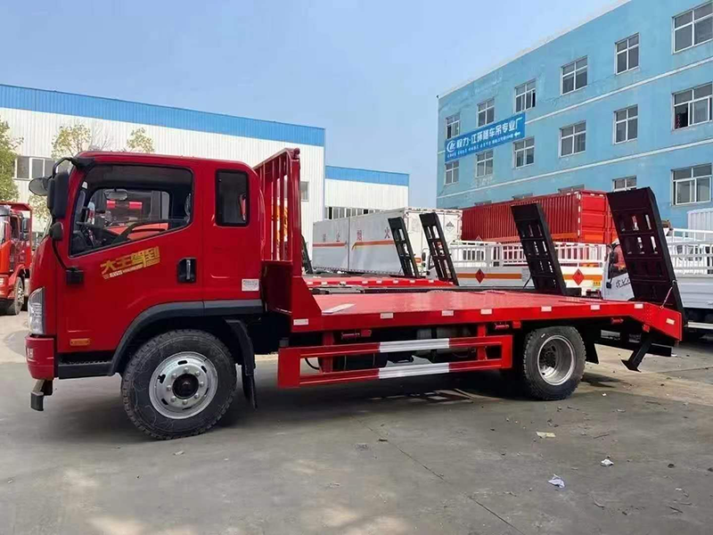 國六解放龍V單橋牌平板運(yùn)輸車